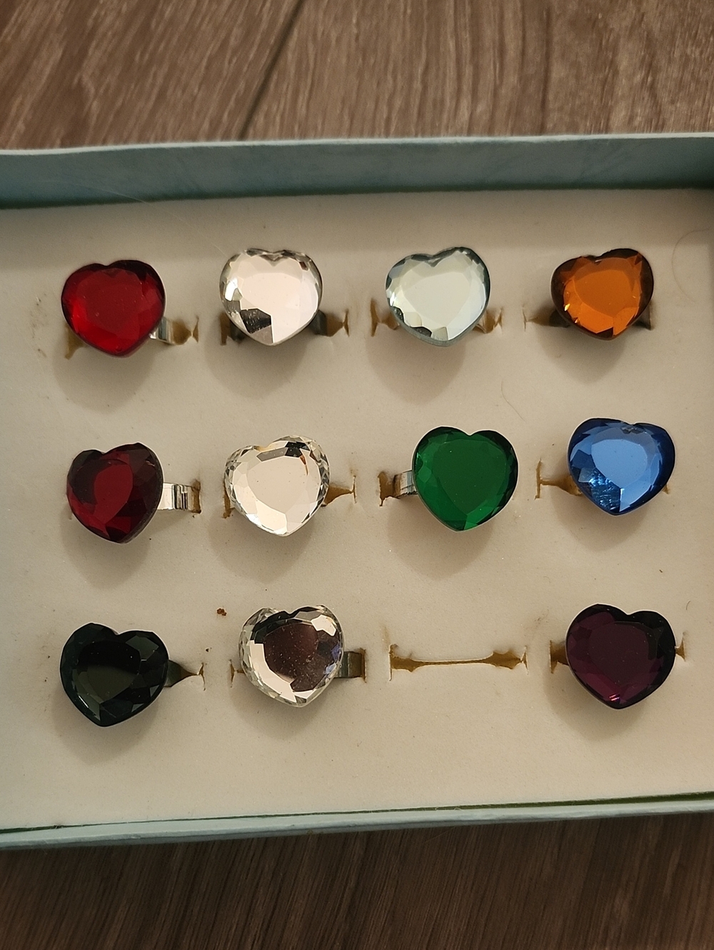 WhismiGoth Heart Faceted Adjustable Rings